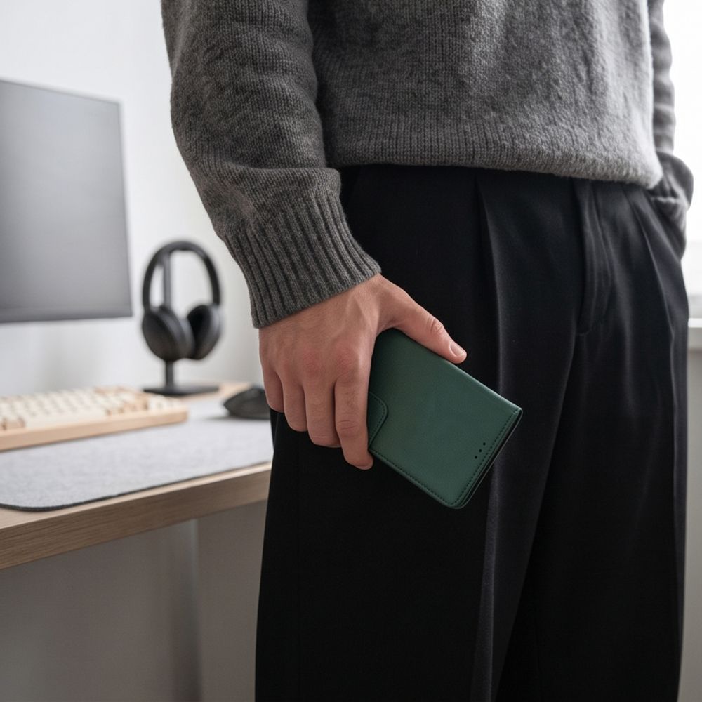 Dėklas Tech-Protect Wallet Xiaomi Redmi Note 17 Pro Max 5G, žalias -- Redmi Note 17 Pro Max 5G