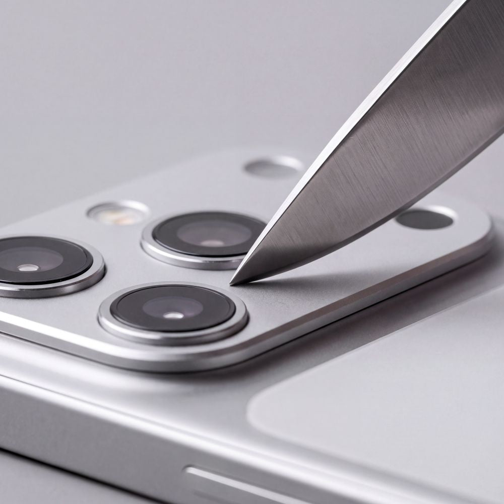 Kameros apsauginis stiklas Tech-Protect Camalloy Fit+ iPhone 18 Pro Max, sidabrinis -- iPhone 18 Pro Max