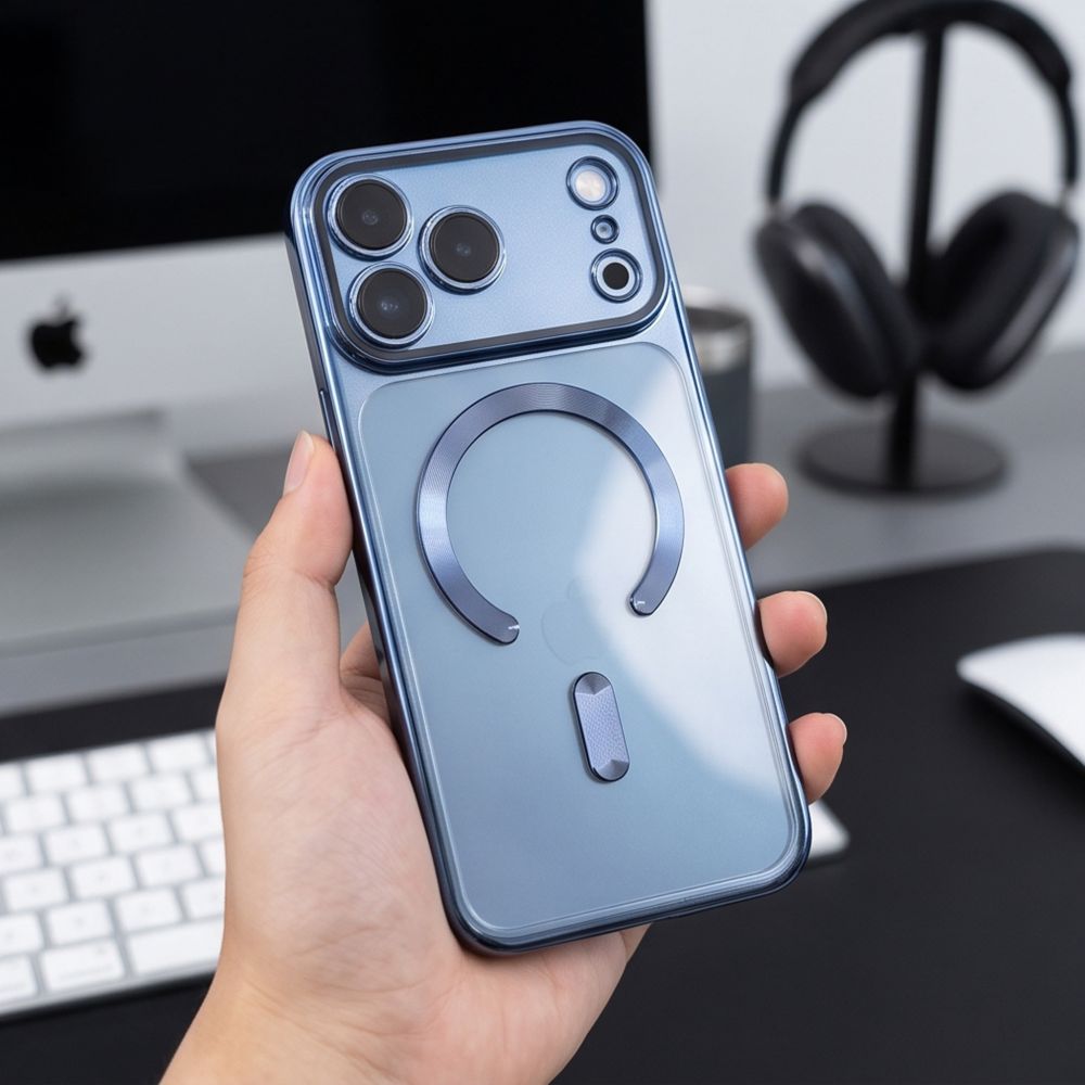 Dėklas Tech-Protect MagFlex MagSafe iPhone 17 Pro Max / 18 Pro Max, blizgus šviesiai mėlynas -- iPhone 17 Pro Max, iPhone...