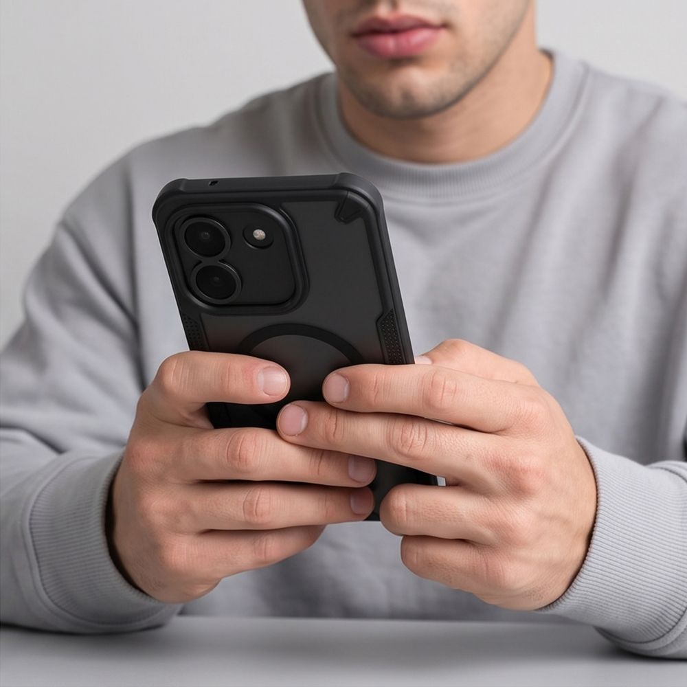 Dėklas Tech-Protect Rugged Shield MagSafe Xiaomi Redmi Note 17 Pro Max 5G, matinis juodas -- Redmi Note 17 Pro Max 5G