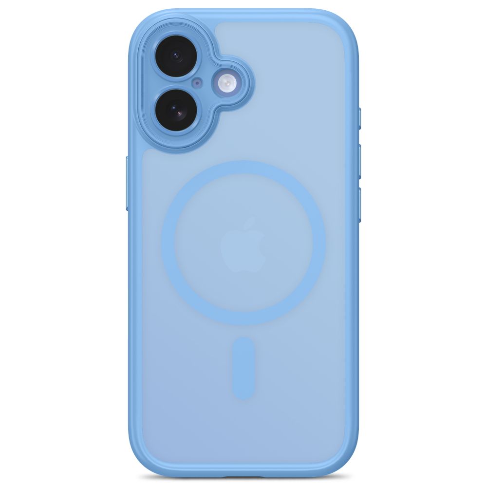 Dėklas Tech-Protect MagPeak MagSafe CC iPhone 17, Matte Mist Blue (matinis mėlynas) -- iPhone 17