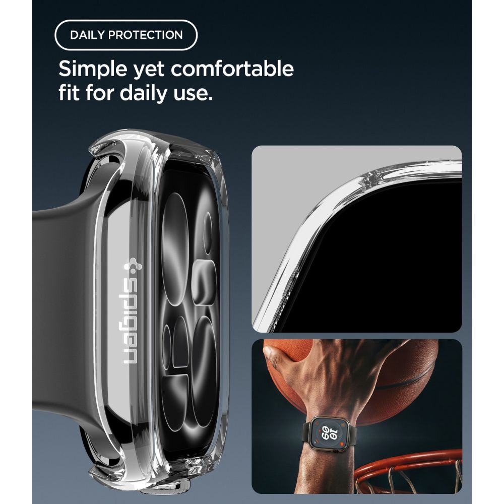 Dėklas Spigen Thin Fit Apple Watch 12 (46 mm), skaidrus -- Apple Watch 12 (46 mm)