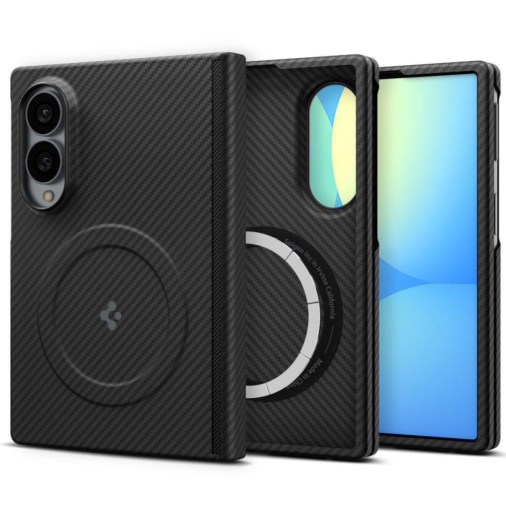 Dėklas Spigen AirSkin Aramid MagFit Galaxy Z Fold 8, juodas -- Galaxy Z Fold 8