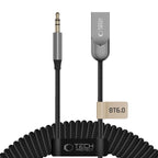 Adapteris Tech-Protect Ultraboost AU04 Bluetooth 6.0 AUX, pilkas -- Uncategorized