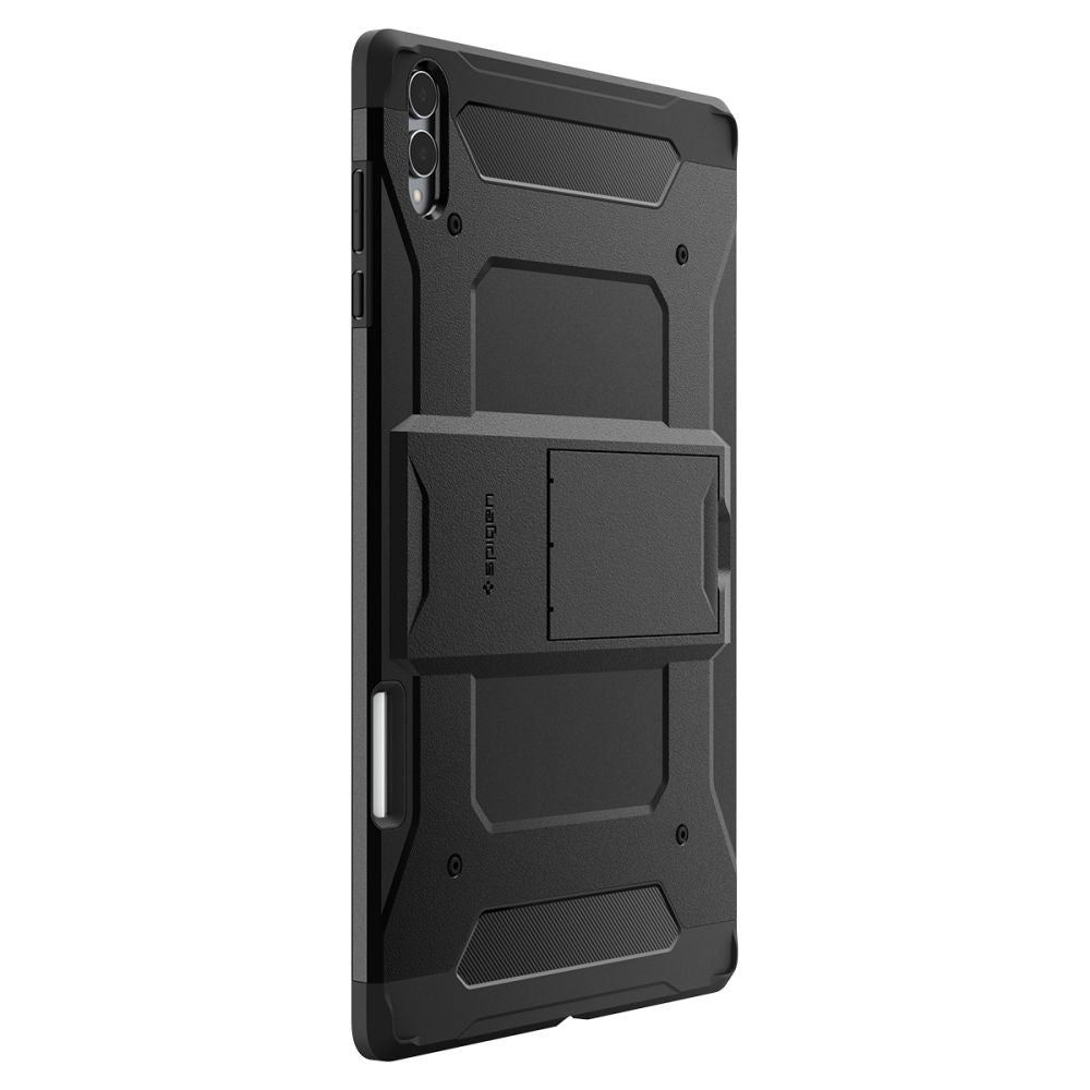 Dėklas Spigen Tough Armor Pro Galaxy Tab S11 Ultra / S12 Ultra 14.6, juodas -- Galaxy Tab S11 Ultra, Galaxy Tab S12 Ultra