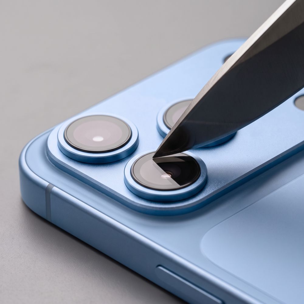Kameros objektyvų apsaugų rinkinys Tech-Protect Camfull Fit+ iPhone 18 Pro Max, šviesiai mėlynas -- iPhone 18 Pro Max