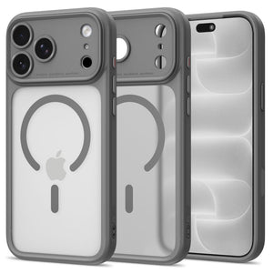 Dėklas Tech-Protect MagPeak MagSafe CC iPhone 17 Pro / 18 Pro, matinis titanas -- iPhone 17 Pro, iPhone 18 Pro