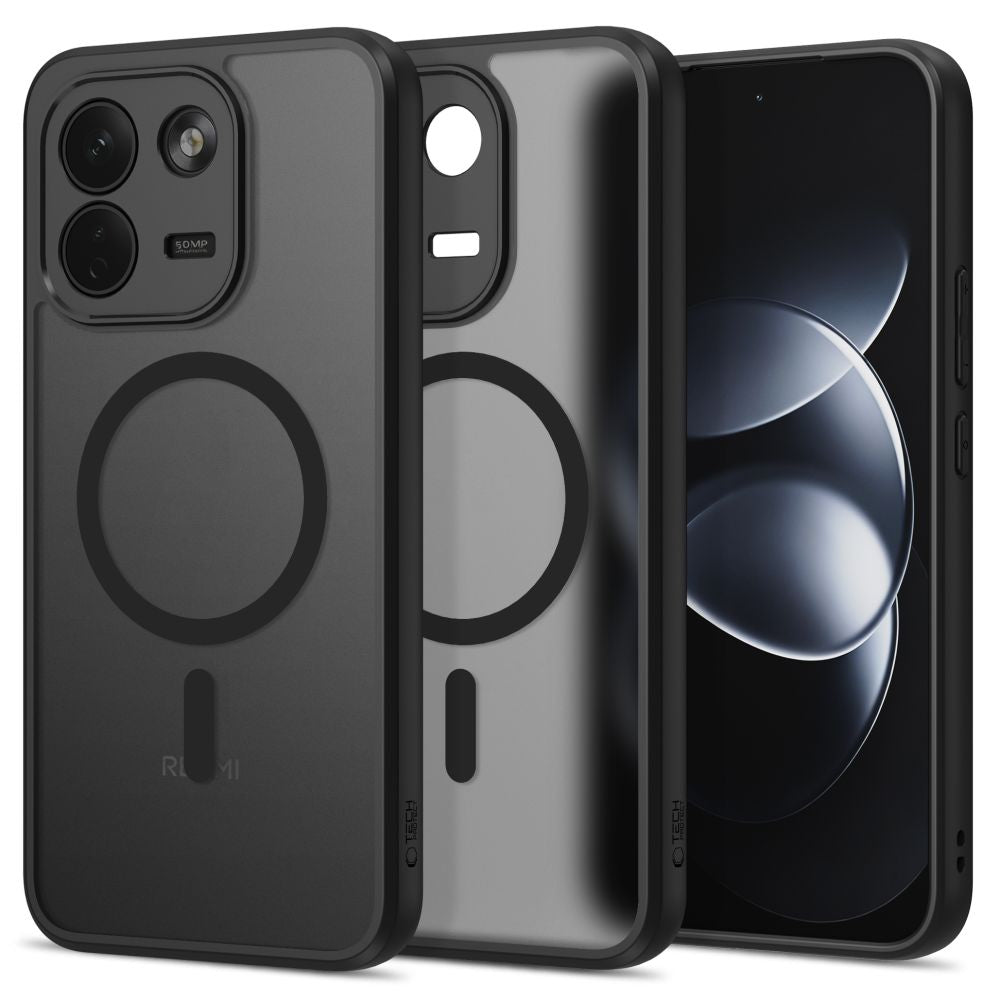 Dėklas Tech-Protect BasicMag MagSafe Xiaomi Redmi Note 17 Pro Max 5G, matinis juodas -- Redmi Note 17 Pro Max 5G