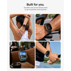 Dirželis Spigen Athlex Air M Apple Watch 8 / 9 / 10 / 11 / 12 / SE / Ultra (44 / 45 / 46 / 49 mm), juodas/pilkas -- Apple...