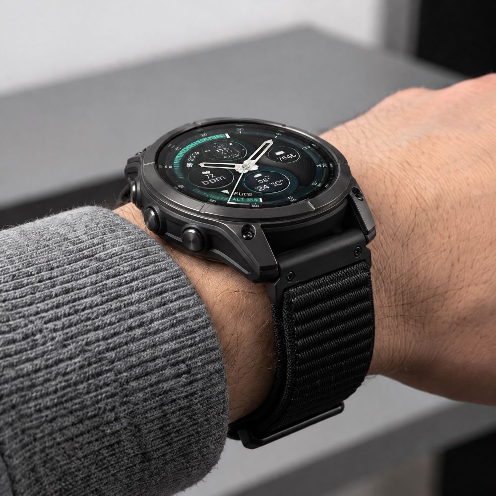 Dirželis Tech-Protect NylonLoop Garmin Fenix 5X / 5X Plus / 6X / 6X Pro / 7X / 8 / 8 Pro / 9 / 9 Pro (51 mm), juodas --...