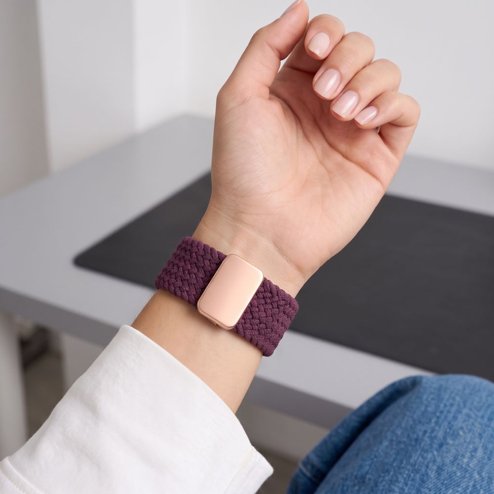 Dirželis Tech-Protect NylonMag Apple Watch 8 / 9 / 10 / 11 / 12 / SE / Ultra (44 / 45 / 46 / 49 mm), tamsiai bordo --...