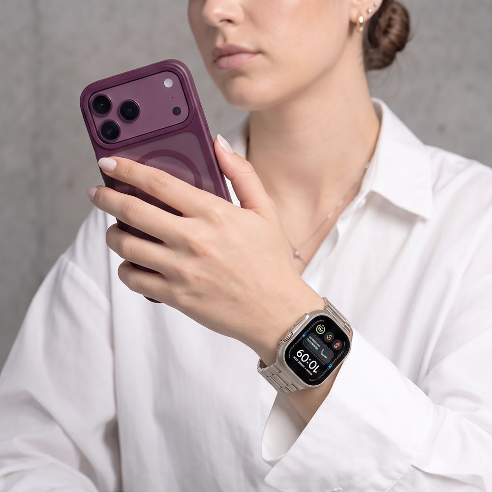Dirželis Tech-Protect Stainless Apple Watch 8 / 9 / 10 / 11 / 12 / SE / Ultra (44 / 45 / 46 / 49 mm), Starlight...