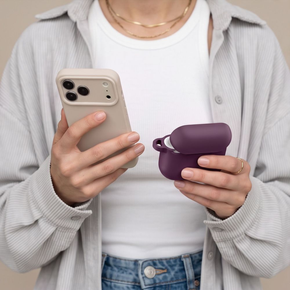 Dėklas Tech-Protect Silicone Hook Apple AirPods Pro 3, bordo -- AirPods Pro 3