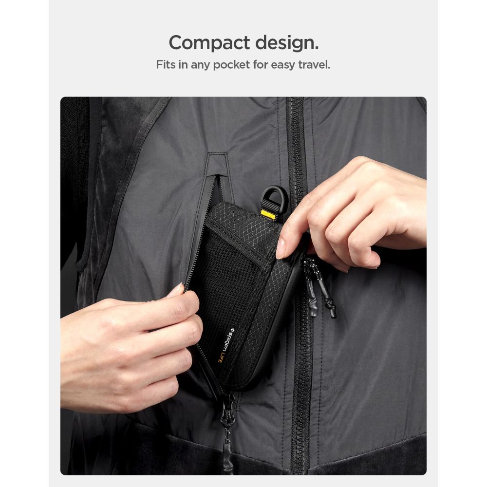 Piniginė Spigen LF300 su RFID apsauga, juoda -- SPIGEN//Akcesoria