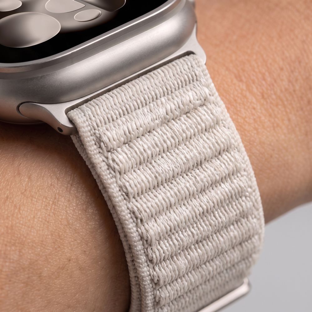 Dirželis Tech-Protect NylonLoop Apple Watch 8 / 9 / 10 / 11 / 12 / SE (40 / 41 / 42 mm), smėlio spalvos -- Apple Watch 8...