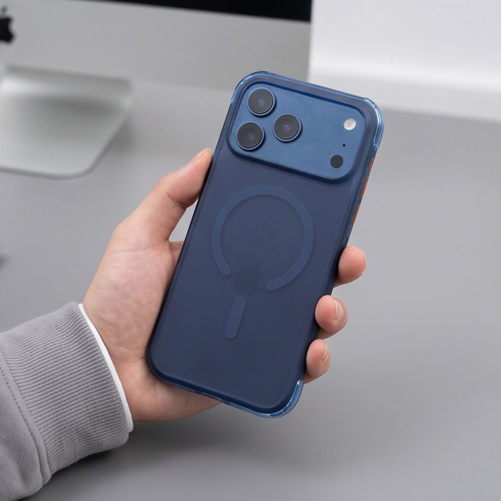 Dėklas Tech-Protect MagAir MagSafe CC iPhone 17 Pro Max / 18 Pro Max, matinis tamsiai mėlynas -- iPhone 17 Pro Max,...