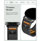Dirželis Spigen Athlex Air Google Pixel Watch 1 / 2 / 3 / 4 / 5 (41 mm), juodas / oranžinis -- Pixel Watch (41 mm), Pixel...