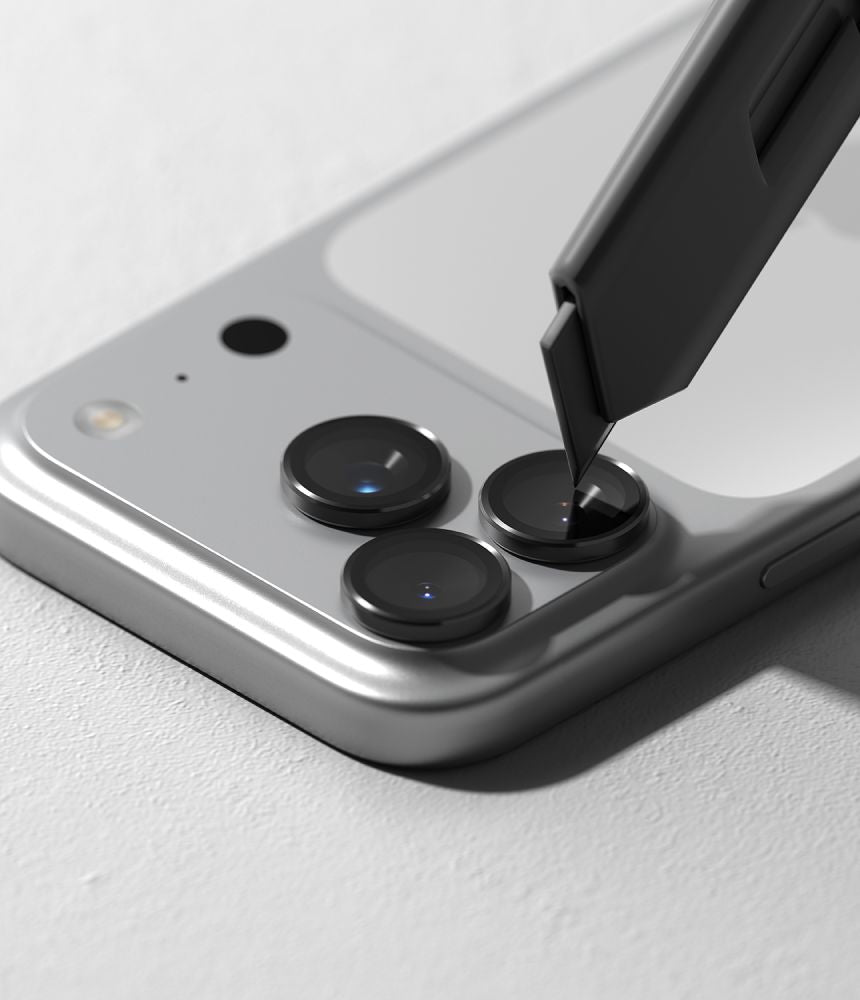 Kameros apsauginis stiklas Ringke Camera Frame Protector iPhone 18 Pro / 18 Pro Max, 2 vnt., juodas -- iPhone 18 Pro,...