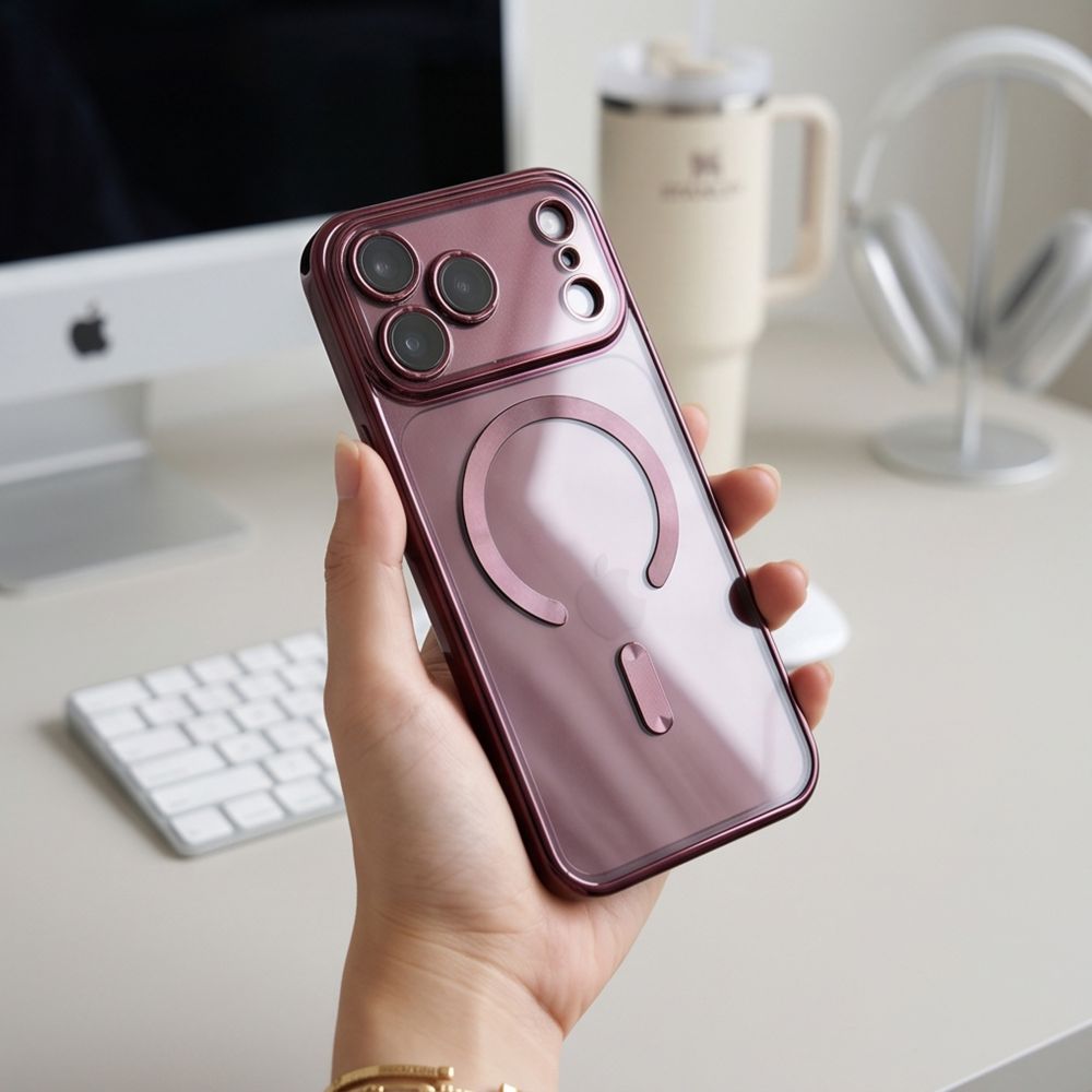 Dėklas Tech-Protect MagFlex MagSafe iPhone 17 Pro / 18 Pro, blizgios bordo spalvos -- iPhone 17 Pro, iPhone 18 Pro