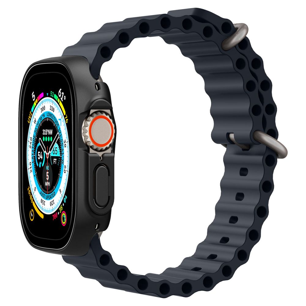 Dėklas Spigen Thin Fit 360 Apple Watch Ultra 1 / 2 (49 mm), juodas -- Apple Watch Ultra (49 mm), Apple Watch Ultra 2 (49 mm)