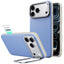 Dėklas ESR Leather Kickstand MagSafe iPhone 17 Pro / 18 Pro, šviesiai mėlynas -- iPhone 17 Pro, iPhone 18 Pro