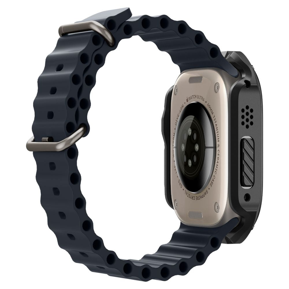 Dėklas Spigen Tough Armor Apple Watch Ultra 1 / 2 (49 mm), juodas -- Apple Watch Ultra (49 mm), Apple Watch Ultra 2 (49 mm)