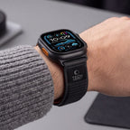 Dirželis Tech-Protect Nylon Elite Apple Watch 8 / 9 / 10 / 11 / 12 / SE / Ultra (44 / 45 / 46 / 49 mm), juodas/oranžinis...