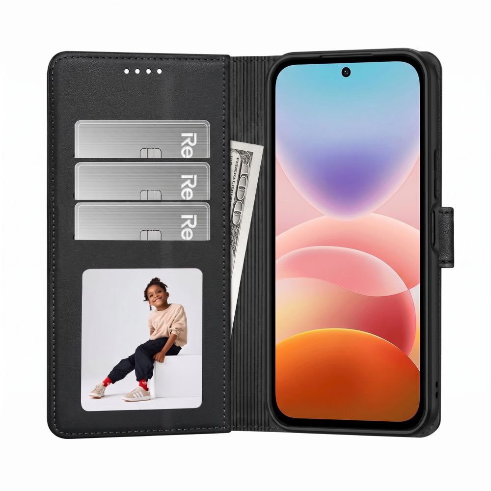 Dėklas Tech-Protect Wallet Xiaomi Redmi 17 4G / 5G, juodas -- Redmi 17 4G, Redmi 17 5G