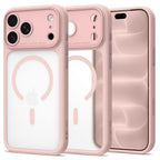 Dėklas Tech-Protect MagPeak MagSafe CC iPhone 17 Pro Max / 18 Pro Max, matinis rožinis -- iPhone 17 Pro Max, iPhone 18...