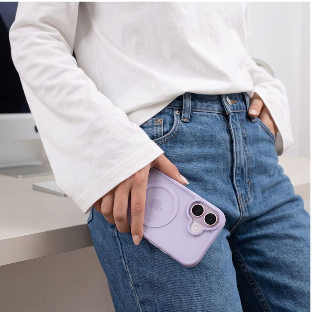 Dėklas Tech-Protect BasicMag MagSafe iPhone 17, matinis levandinis -- iPhone 17