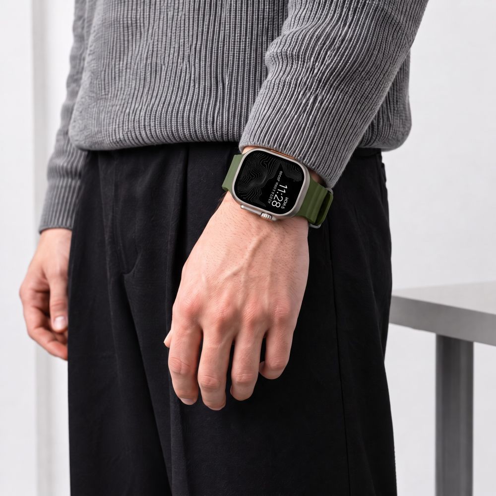 Dirželis Tech-Protect Motion Apple Watch 8 / 9 / 10 / 11 / 12 / SE / Ultra (44 / 45 / 46 / 49 mm), taktinis žalias --...
