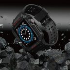 Apsauginis dirželis Protect Strap Band laikrodžiui Apple Watch 38/40/41mm su šarvuotu dėklu - juodas -- Apple Watch