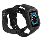 Apsauginis dirželis Protect Strap Band laikrodžiui Apple Watch 38/40/41mm su šarvuotu dėklu - juodas -- Apple Watch