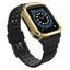 Protect Strap Band skirtas Apple Watch 38/40/41mm šarvuotas dėklas su dirželiu - juodas, auksinis -- Apple Watch