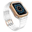 Protect Strap Band skirtas Apple Watch 38/40/41mm šarvuotas dėklas su dirželiu - skaidrus, rožinis auksas -- Apple Watch