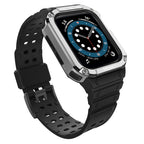 Protect Strap Band Apple Watch 38/40/41mm šarvuoto dėklo apyrankė - juoda, sidabrinė -- Apple Watch