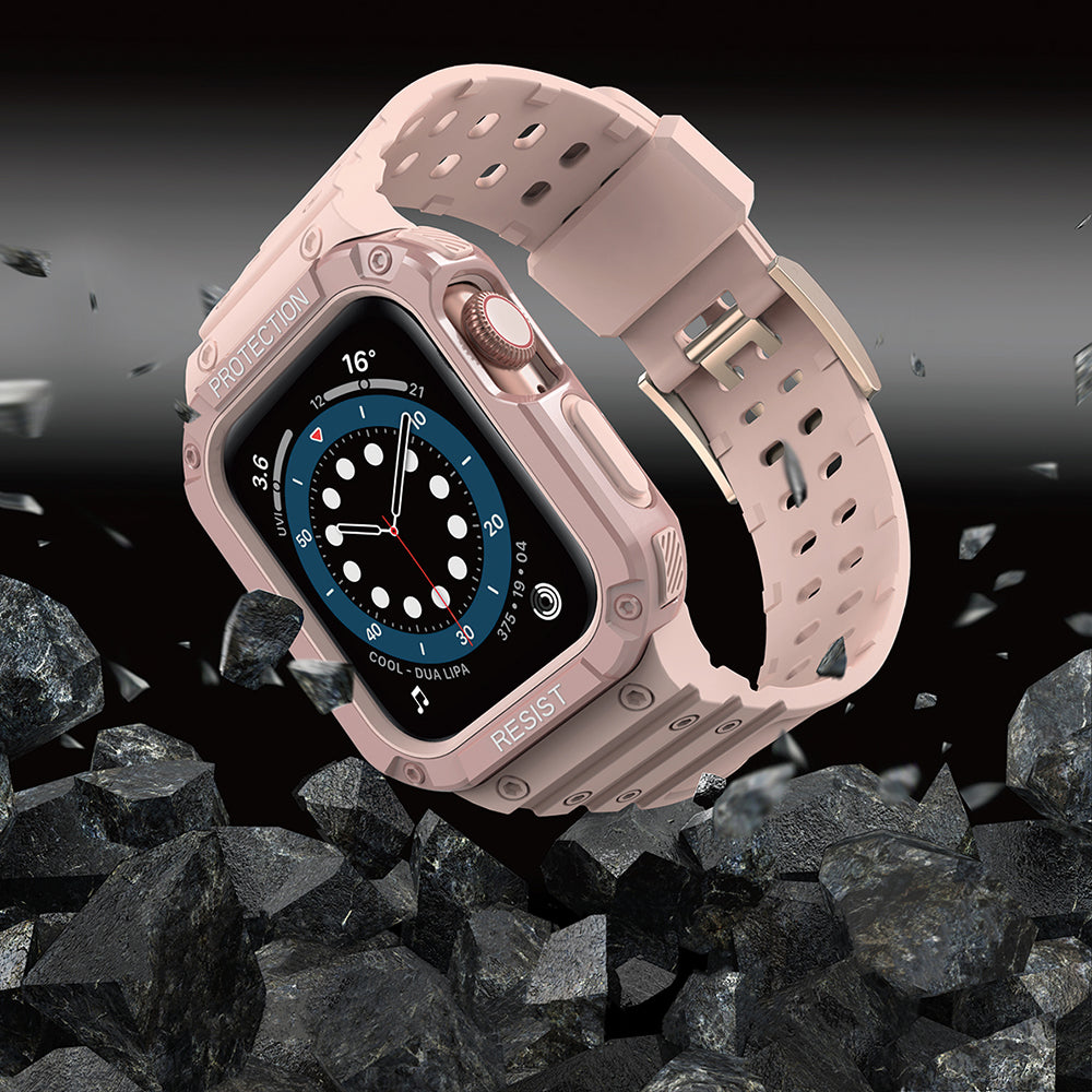 Protect Strap Band Apple Watch 38/40/41mm šarvuoto dėklo apyrankė - rožinė -- Apple Watch