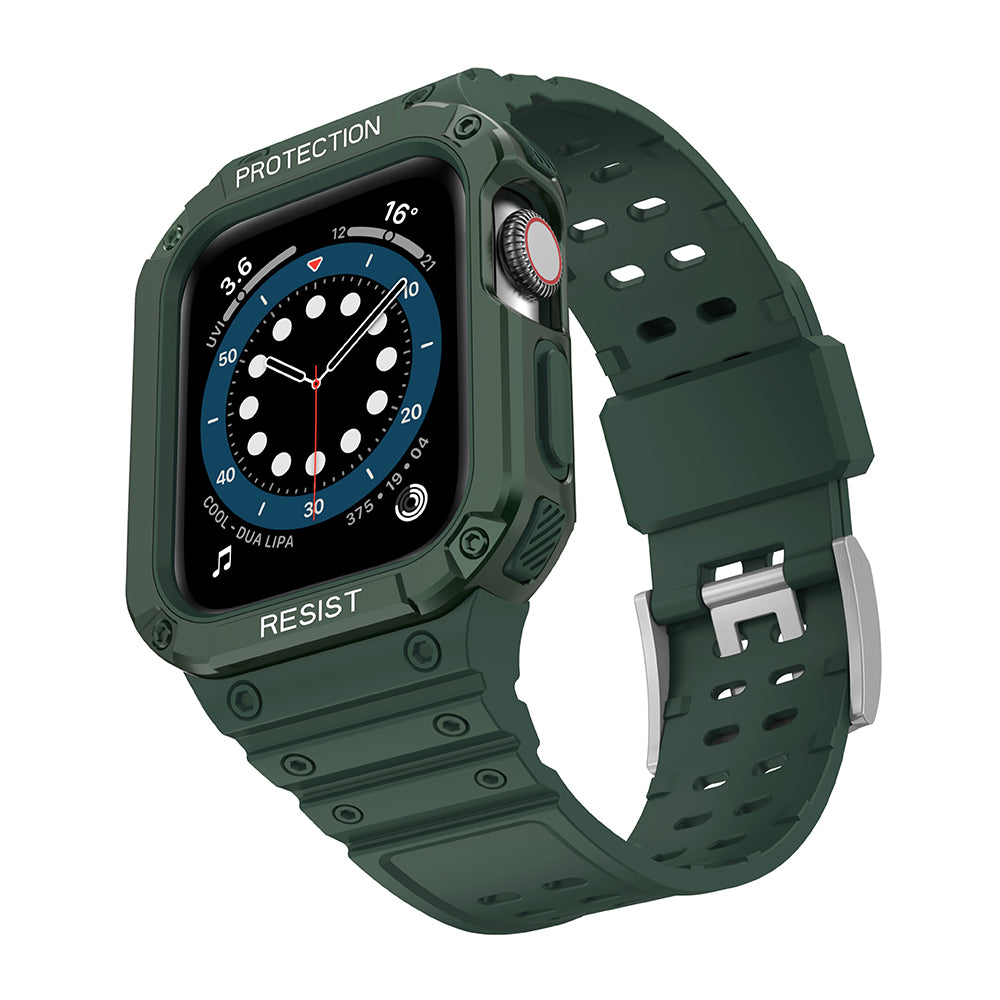 Protect Strap Band skirtas Apple Watch 38/40/41mm Šarvuoto Dėklo Diržełis - Žalias -- Apple Watch