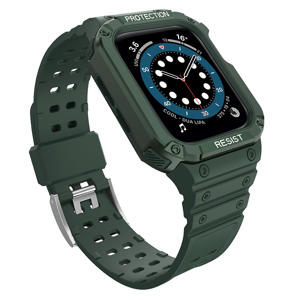 Protect Strap Band skirtas Apple Watch 38/40/41mm Šarvuoto Dėklo Diržełis - Žalias -- Apple Watch
