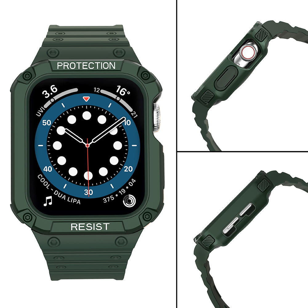 Protect Strap Band skirtas Apple Watch 38/40/41mm Šarvuoto Dėklo Diržełis - Žalias -- Apple Watch