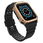 Protect Strap Band skirtas Apple Watch 42/44/45mm Šarvuoto Dėklo Dirželis - Juodas, Rose Gold -- Apple Watch