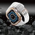 Protect Strap Band skirtas Apple Watch 42/44/45mm Šarvuoto Dėklo Dirželis - Skaidrus, Rose Gold -- Apple Watch