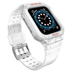 Protect Strap Band skirtas Apple Watch 42/44/45mm šarvuotas dėklas su dirželiu - skaidrus -- Apple Watch