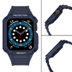 Protect Strap Band skirtas Apple Watch 42/44/45mm šarvuotas dėklas su dirželiu - mėlynas -- Apple Watch