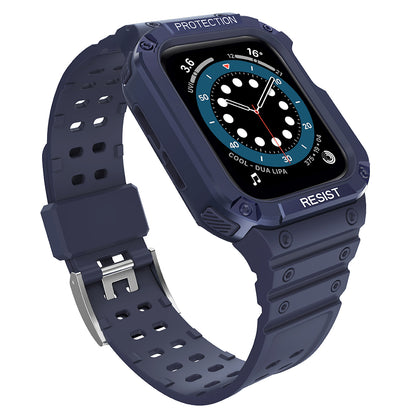 Protect Strap Band skirtas Apple Watch 42/44/45mm šarvuotas dėklas su dirželiu - mėlynas -- Apple Watch