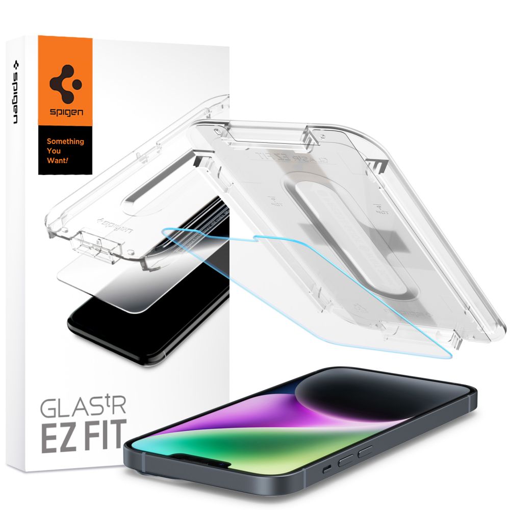 Spigen Glas TR EZ Fit grūdintas stiklas iPhone 13/14/16e -- iPhone 13 / iPhone 13 Pro / iPhone 14 / iPhone 16e