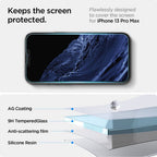 Spigen Glas TR EZ Fit grūdintas stiklas iPhone 13/14/16e -- iPhone 13 / iPhone 13 Pro / iPhone 14 / iPhone 16e