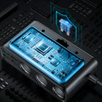 Joyroom JR-CL06 9in1 automobilinis įkroviklis 154W 5x USB-A / USB-C / 3x cigarečių degiklio lizdas PD QC PPS - juodas