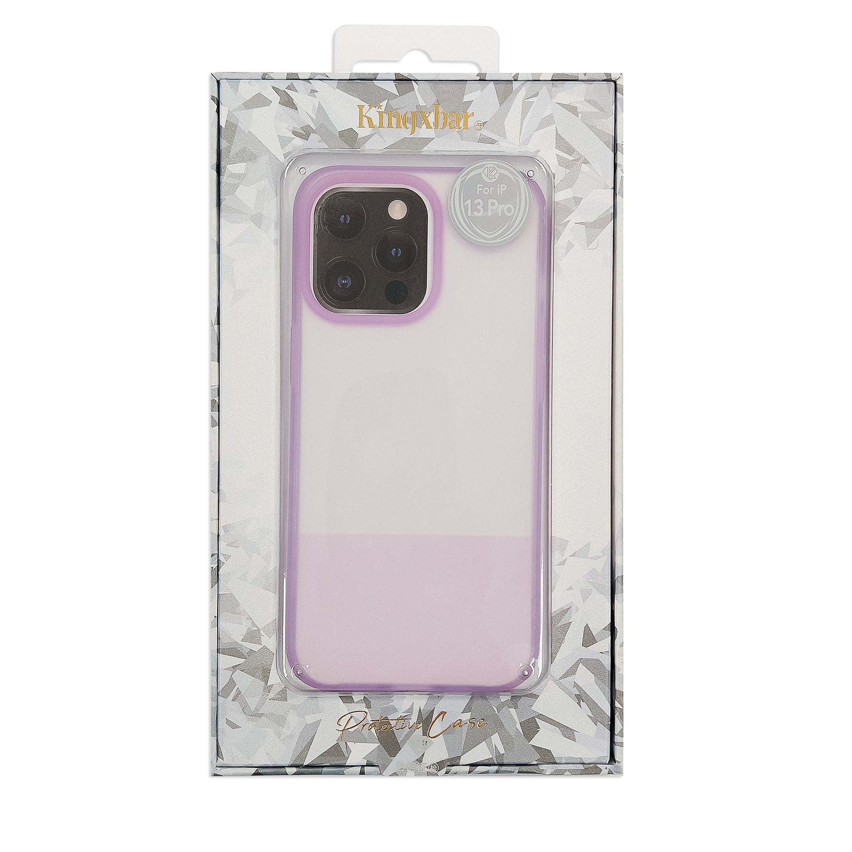 Silikoninis dėklas iPhone 13 Pro Kingxbar Plain – violetinis