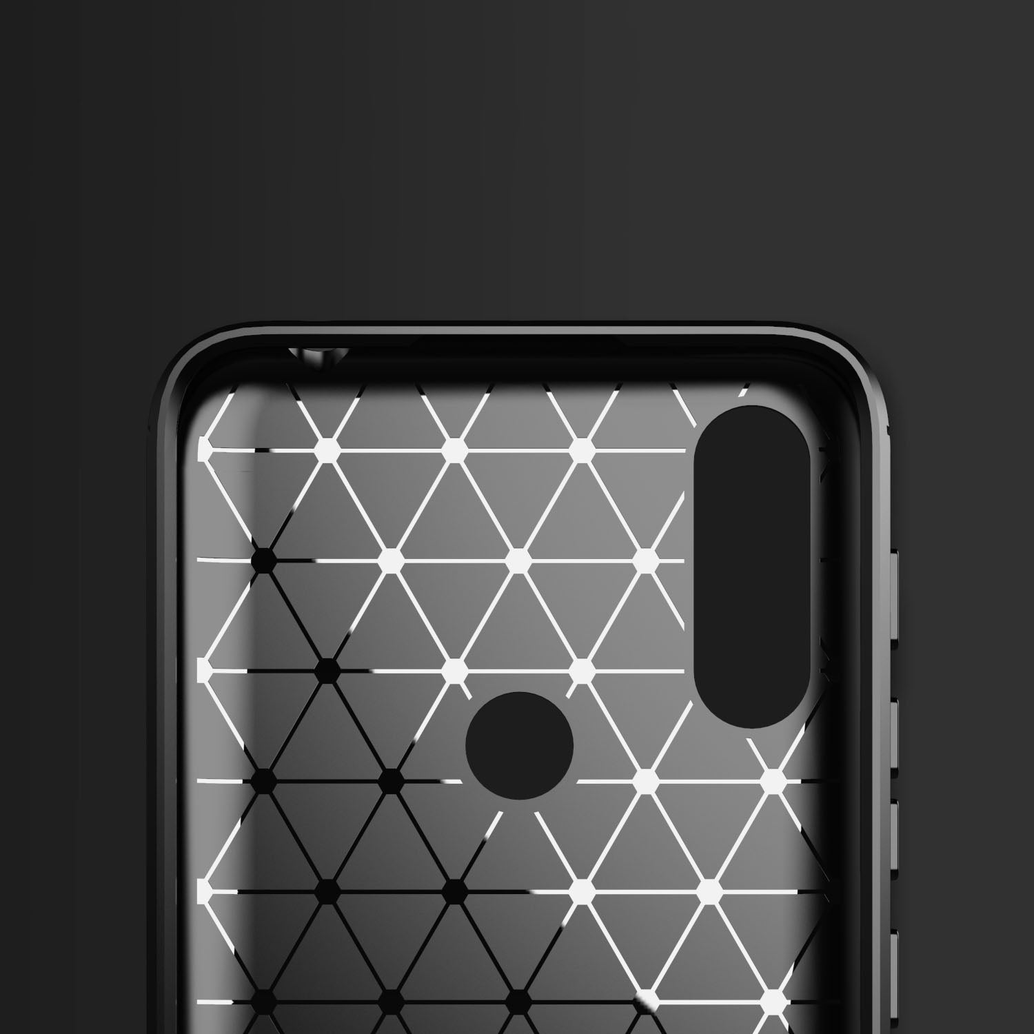 Carbon Case Flexible Cover Sleeve Motorola Moto E7i Power juoda -- Motorola Moto E7i Power
